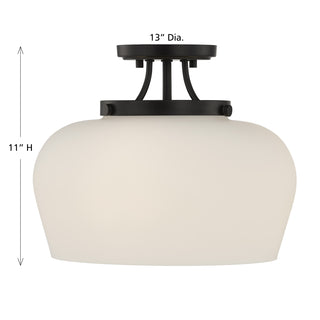 Octave 3-Light Ceiling Light in Matte Black