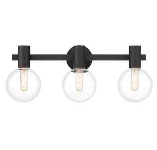 Wright 3-Light Bathroom Vanity Light in Matte Black