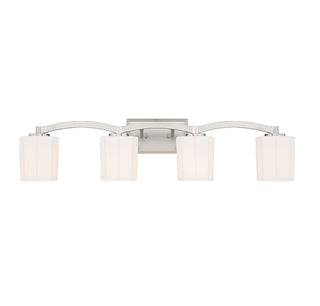 Whitney 4-Light Bathroom Vanity Light in Satin Nickel