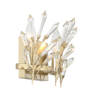 Orianna 2-Light Bathroom Vanity Light in Noble Brass