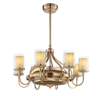 Etesian 8-Light Fan D'Lier in Burnished Russet