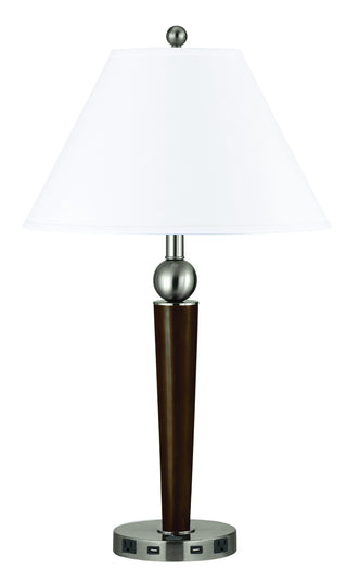 Metal Night Stand Lamp With USB And Power Outlets