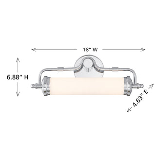Keller 18" LED Bathroom Vanity Light in Chrome