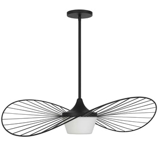 New Wave 34 Inch Indoor / Outdoor Pendant in Black Finish