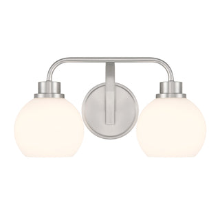 2-Light Bathroom Vanity Light in Brushed Nickel