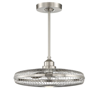 Wetherby LED Fan D'Lier in Satin Nickel