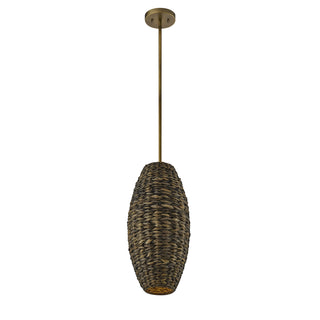 Tierra Brisa 1-Light Pendant in Riviera Brass by Breegan Jane
