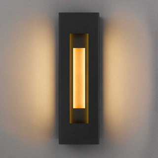 Layer 18 Inch Outdoor Wall Sconce in Sand Black Finish