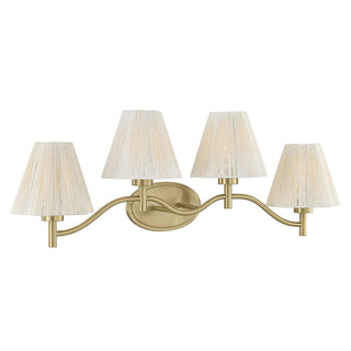 Rosa 4-Light Bathroom Vanity Light in Noble Brass by Breegan Jane