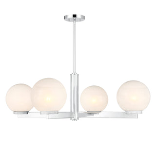 4-Light Chandelier in Chrome