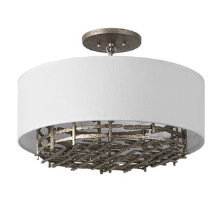 Cameo 4-Light Convertible Semi-Flush or Pendant in Campagne Luxe