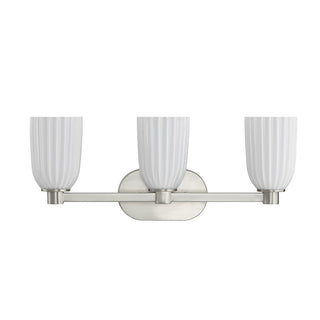 Baldwin 3-Light Bathroom Vanity Light in Satin Nickel