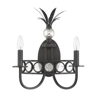 Hearst 2-Light Wall Sconce in Black Tourmaline