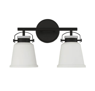 Kaden 2-Light Bathroom Vanity Light in Matte Black