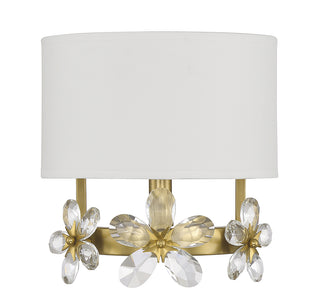 Dahlia 1-Light Wall Sconce in Warm Brass
