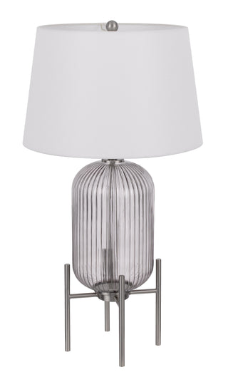 150W 3 Way Belleville Fluted Glass Table Lamp