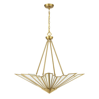 Rivage 4-Light Pendant in Warm Brass