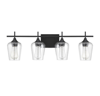 Octave 4-Light Bathroom Vanity Light in Black