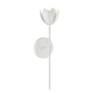 1-Light LED Wall Sconce in White
