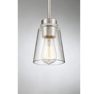 Calhoun 1-Light Mini-Pendant in Satin Nickel