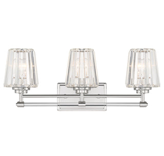 Garnet 3-Light Bathroom Vanity Light in Polished Nickel