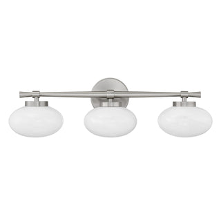 Barrow 3-Light Bathroom Vanity Light in Satin Nickel