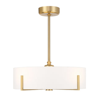 Mansell 4-Light Fan D'Lier in Warm Brass