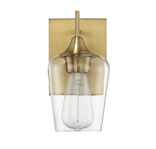 Octave 1-Light Wall Sconce in Warm Brass