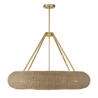 Gaia 6-Light Pendant in Warm Brass by Breegan Jane