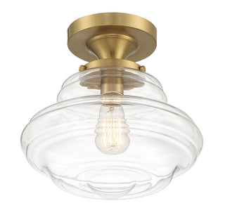 1-Light Ceiling Light in Natural Brass