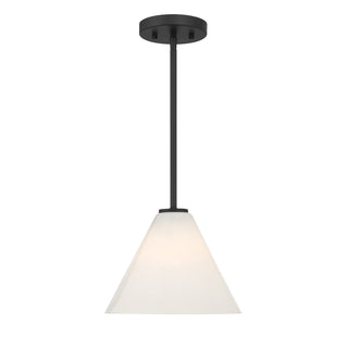 Blair 1-Light Mini-Pendant or Semi-Flush in Matte Black