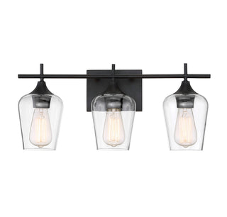 Octave 3-Light Bathroom Vanity Light in English Bronze