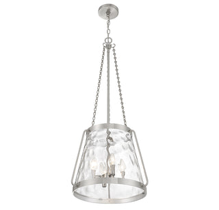 Crawford 4-Light Pendant in Satin Nickel