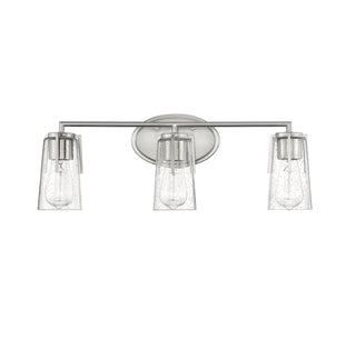Sacremento 3-Light Bathroom Vanity Light in Satin Nickel