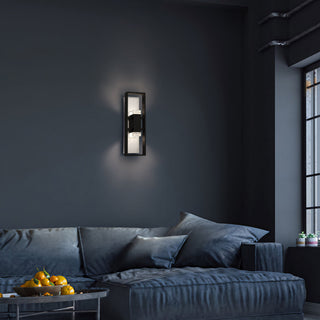 Mars 18 Inch Outdoor Wall Sconce in Black Finish