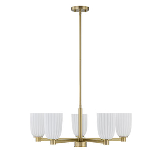 Baldwin 5-Light Chandelier in Noble Brass