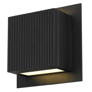 Miami 6 Inch Outdoor Wall Sconce in Sand Black Finish