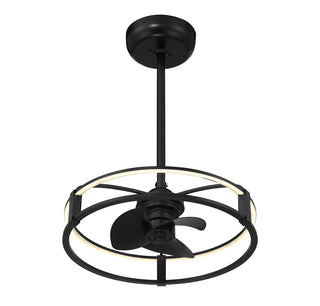 Vesta LED Fan D'Lier in Matte Black