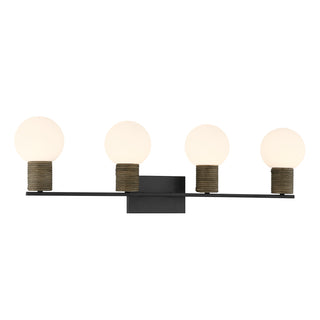 Jarrell 4-Light Bathroom Vanity Light in Matte Black
