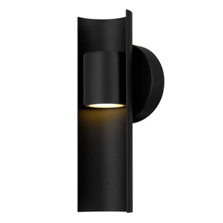 Hugo 11 Inch Outdoor Wall Sconce in Sand Black Finish