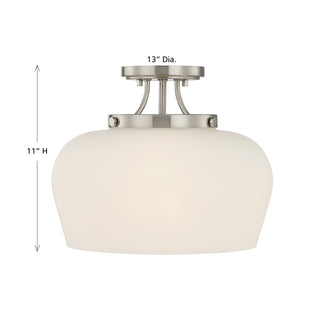 Octave 3-Light Ceiling Light in Satin Nickel