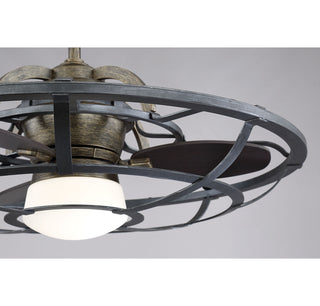 Alsace LED Fan D'Lier in Reclaimed Wood