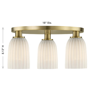 Baldwin 3-Light Flush Mount in Noble Brass
