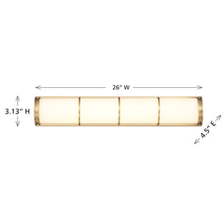 Harper LED Bathroom Vanity Light in Warm Brass