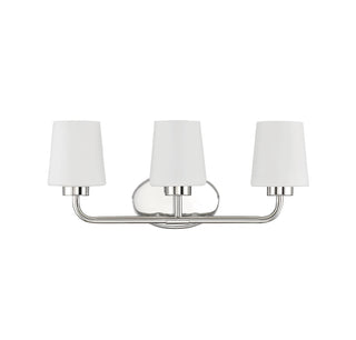 Capra 3-Light Bathroom Vanity Light in Polished Nickel