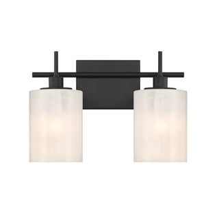 2-Light Bathroom Vanity Light in Matte Black