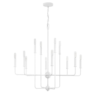 Avondale 12-Light Chandelier in Bisque White