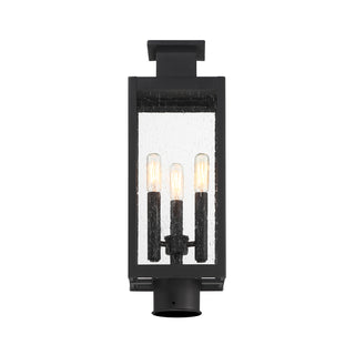 Ascott 3-Light Outdoor Post Lantern in Matte Black