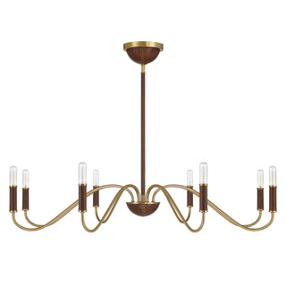 Abeline 8-Light Chandelier in Warm Brass