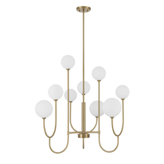 Chester 9-Light Chandelier in Noble Brass